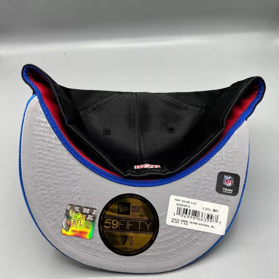 New Era Buffalo Bills Hat Men 7 1/2 59Fifty New Era NFL Fitted Cap Size ONE SIZE - 5 Thumbnail