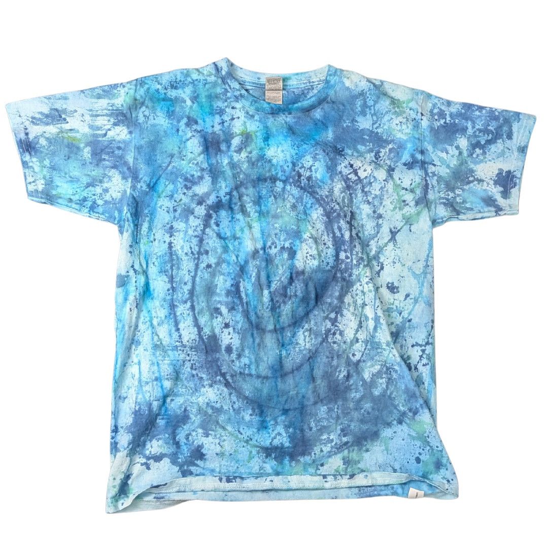 Gildan Gildan Teal/Blue Spiral Tie-Dye Tee Shirt | Women's M Size M / US 6-8 / IT 42-44 - 1 Thumbnail