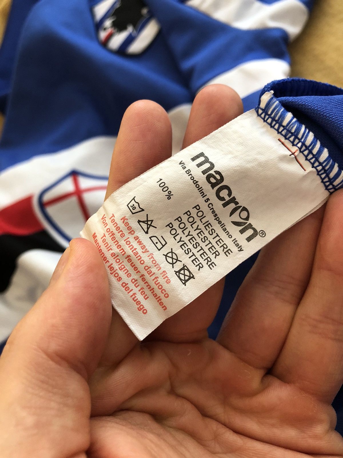 Vintage RARE SAMPDORIA UC GENOA VINTAGE FOOTBALL SOCCER JERSEY Size US L / EU 52-54 / 3 - 6 Thumbnail
