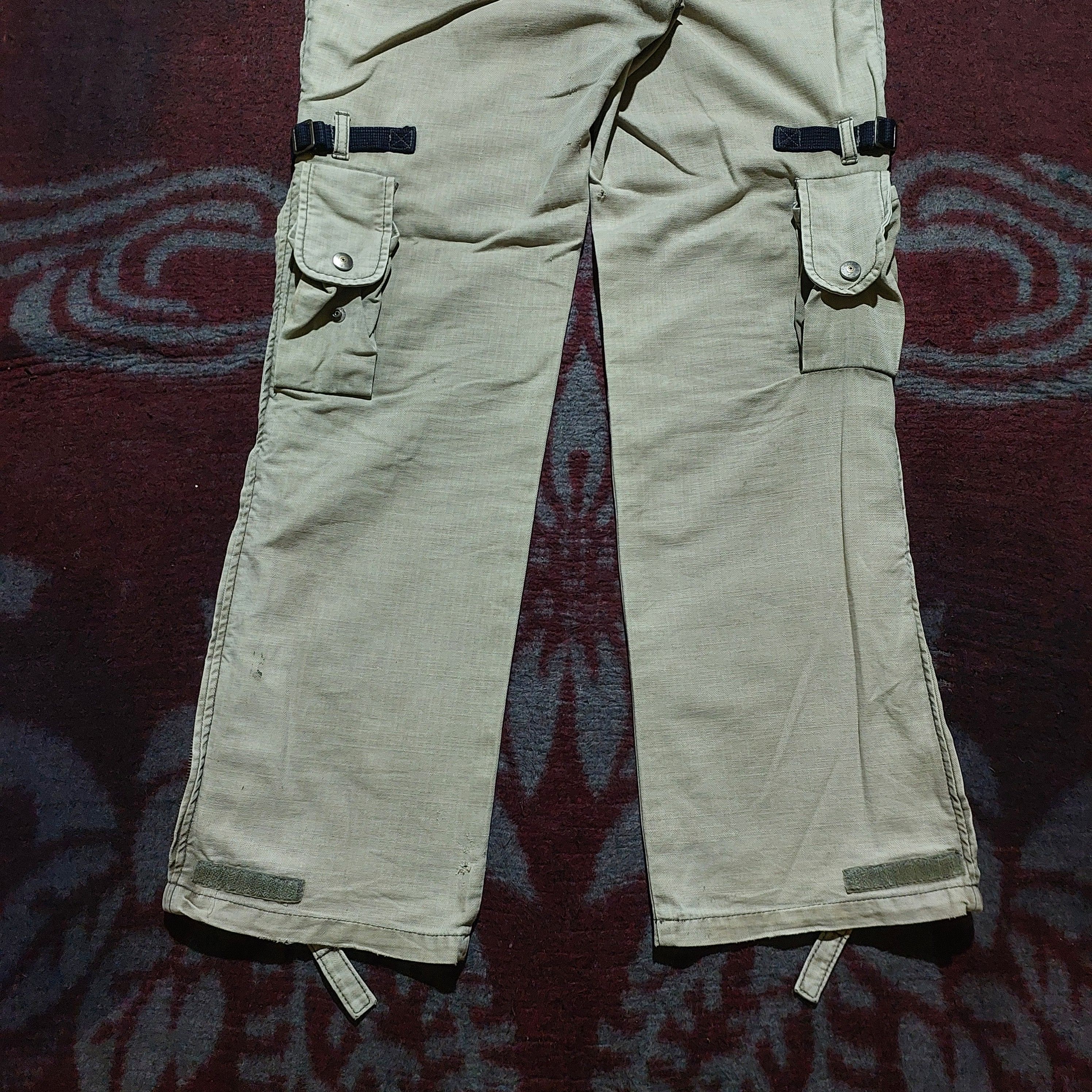 PPFM PPFM bondage zipper side distressed 3d pocket cargo pants Size US 33 - 7 Thumbnail