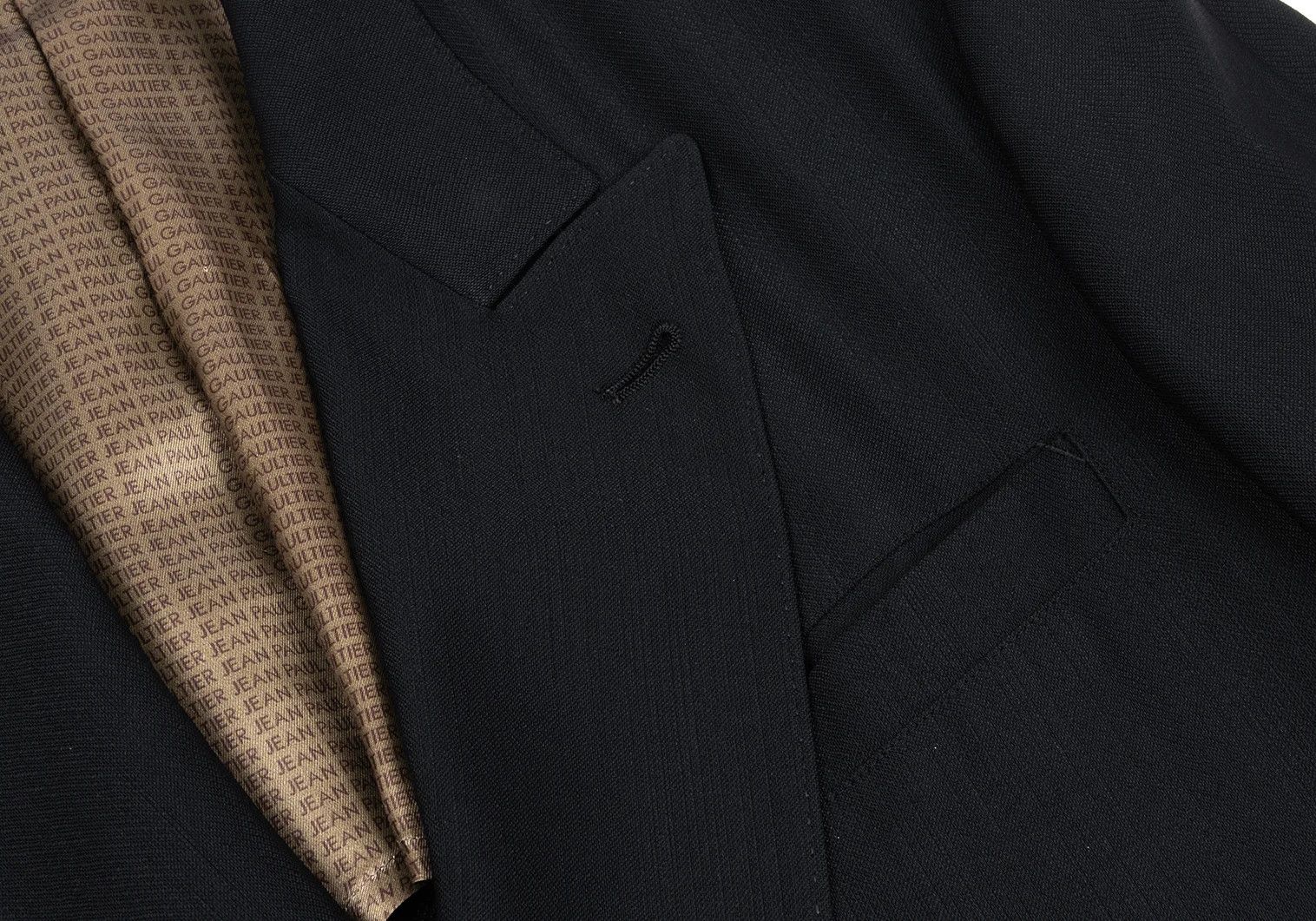 Jean Paul Gaultier Wool Blend Peak Lapel Jacket in Black, Size 48 Size US M / EU 48-50 / 2 - 4 Thumbnail