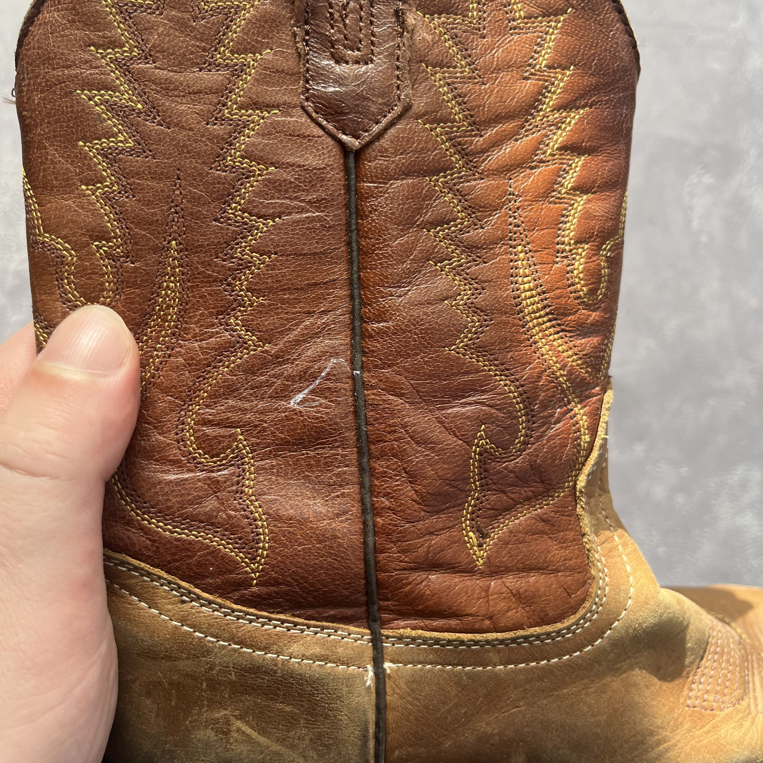 Vintage Caballo Dorado Western Cowboy Boots Brown Leather 23.5 Size US 6.5 / IT 36.5 - 8 Thumbnail