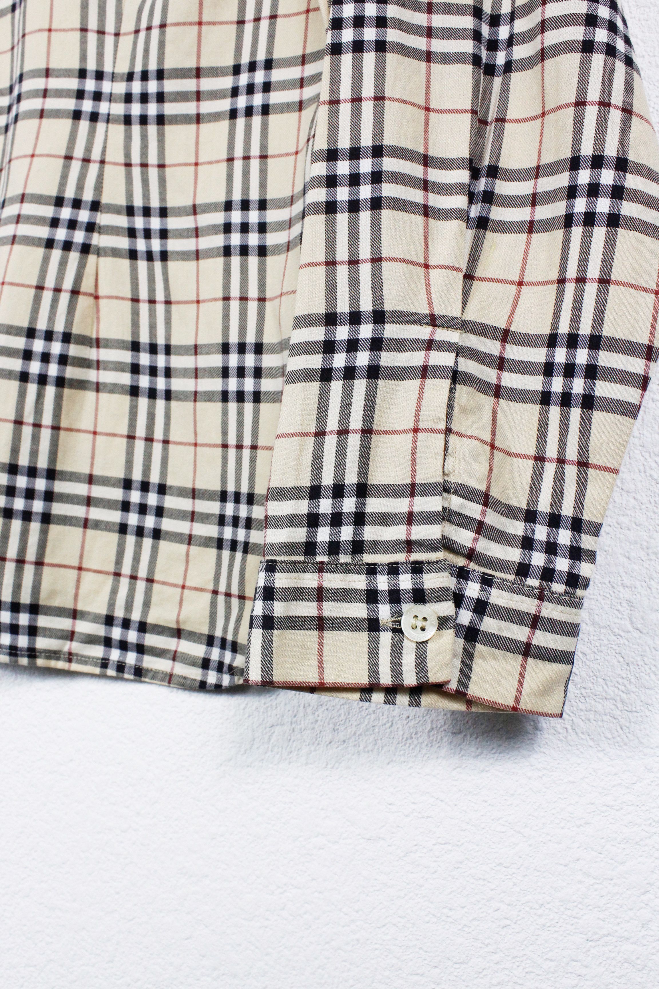 Burberry Burberry Vintage Beige Check Nova Blouse Shirt Size M / US 6-8 / IT 42-44 - 4 Thumbnail
