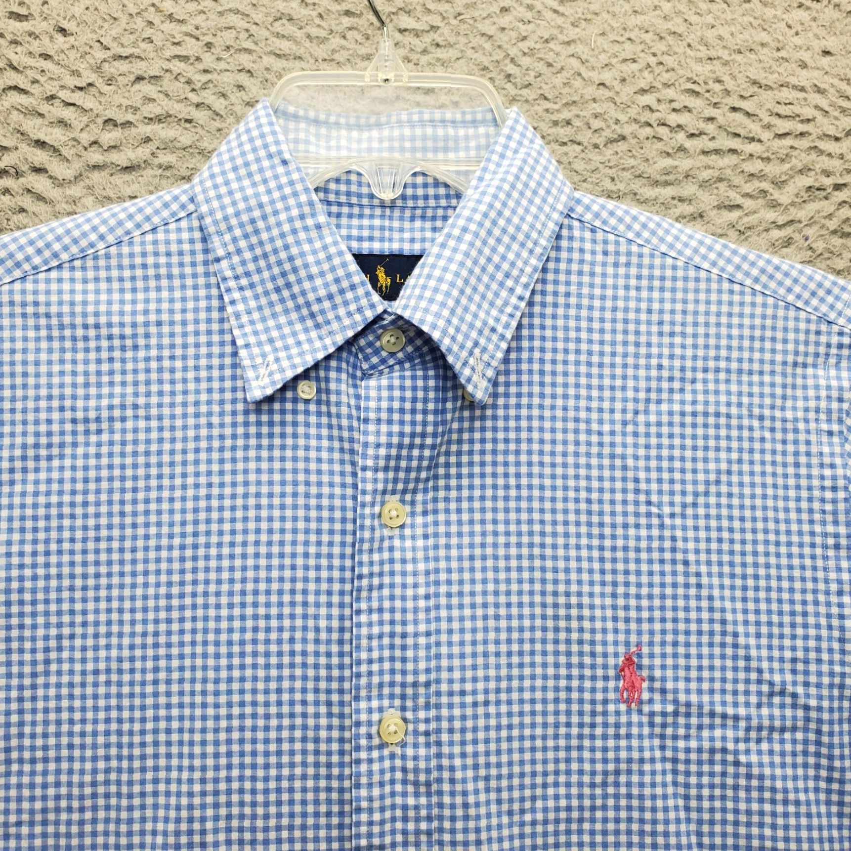 Ralph Lauren Ralph Lauren Golf Shirt Mens S Multicolor Gingham Short Sleeve Pony Logo Button-Down Shirt Men S GlyFull Size US S / EU 44-46 / 1 - 7 Thumbnail