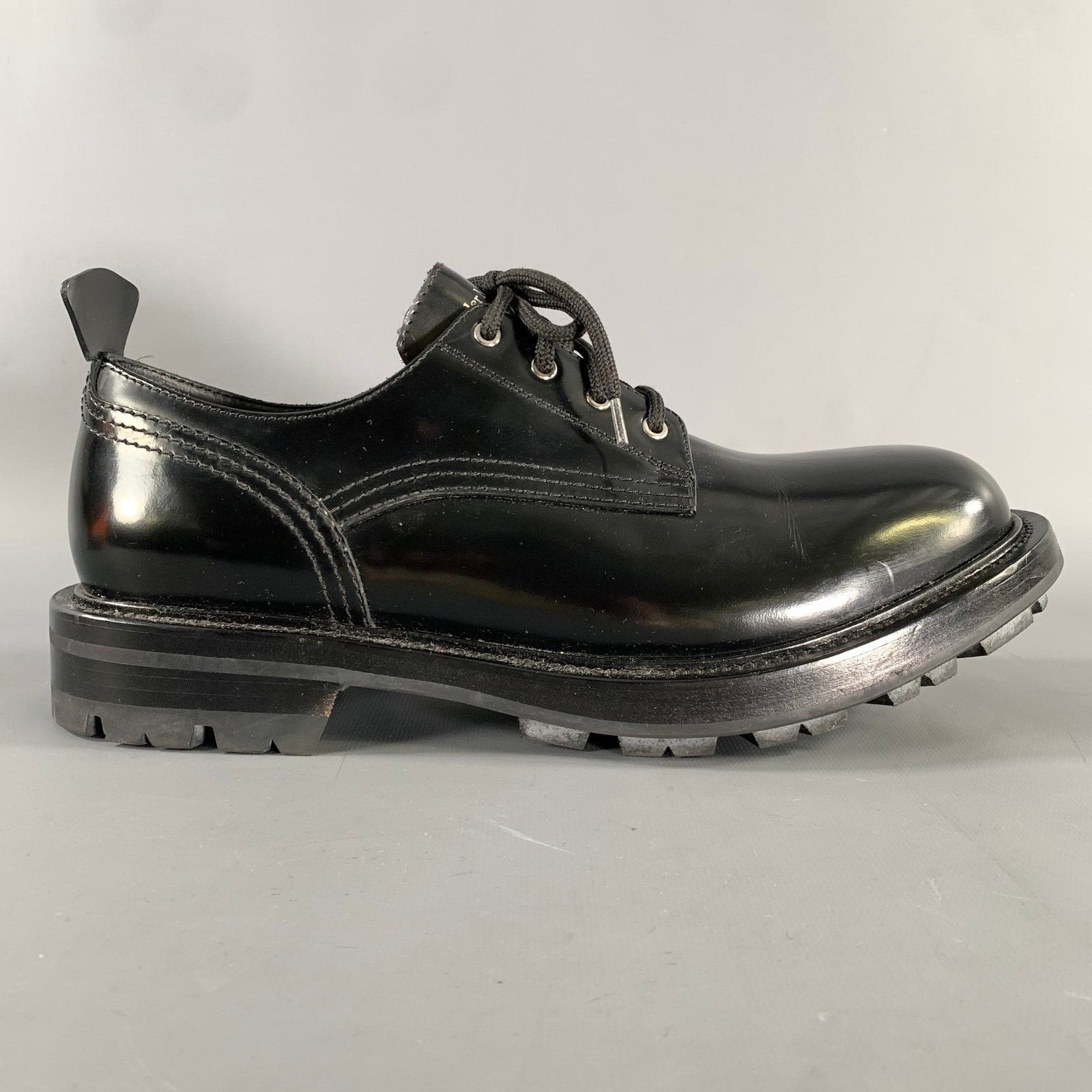 Alexander McQueen ALEXANDER MCQUEEN Size 10 Black Leather Lace Up Shoes Size US 10 / EU 43 - 2 Thumbnail