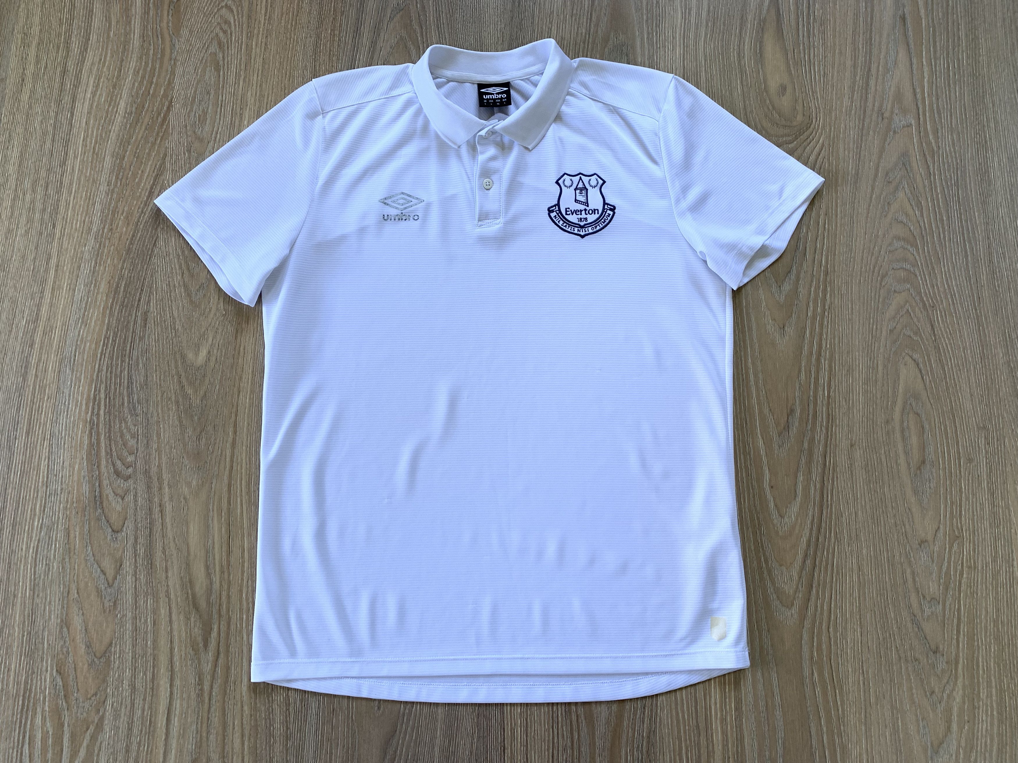 Umbro Everton White Soccer Polo T-Shirt Size US L / EU 52-54 / 3 - 2 Thumbnail