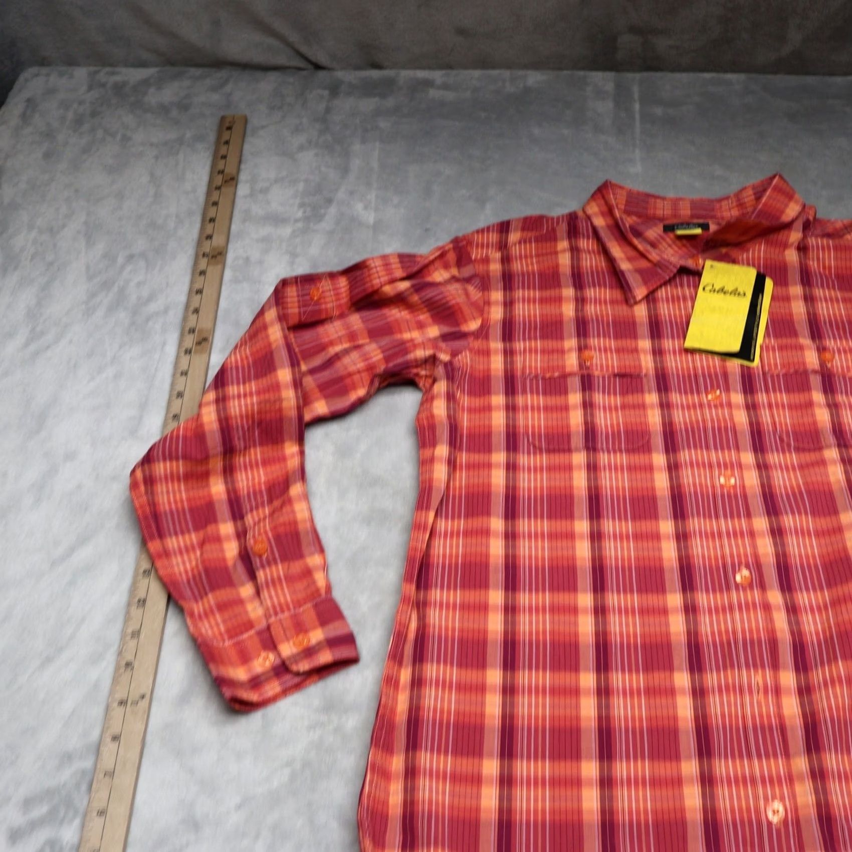 Vintage Cabela's Shirt Womens M Red Plaid Cobble Creek Long Sleeve Button Up NEW Size M / US 6-8 / IT 42-44 - 2 Thumbnail