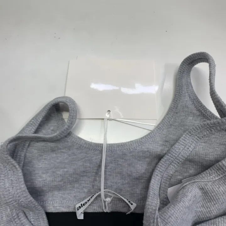 Alexander Wang Alexander Wang Grey Logo Athletic Crop Top - Size XS / US 0-2 / IT 36-38 - 5 Thumbnail