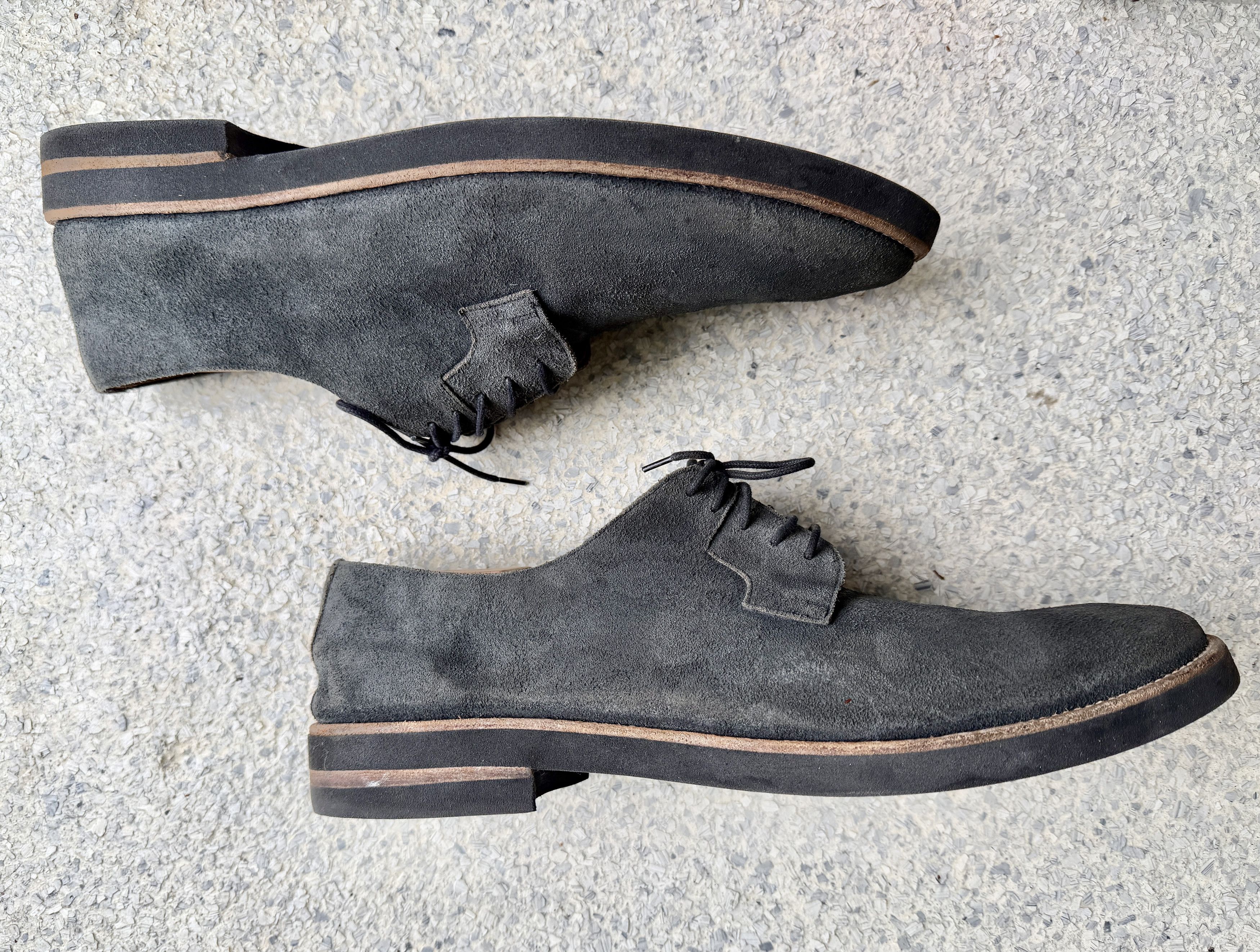 Maison Margiela Margiela Line 22 shoe black charcoal grey distressed sz 12 Size US 12 / EU 45 - 1 Thumbnail