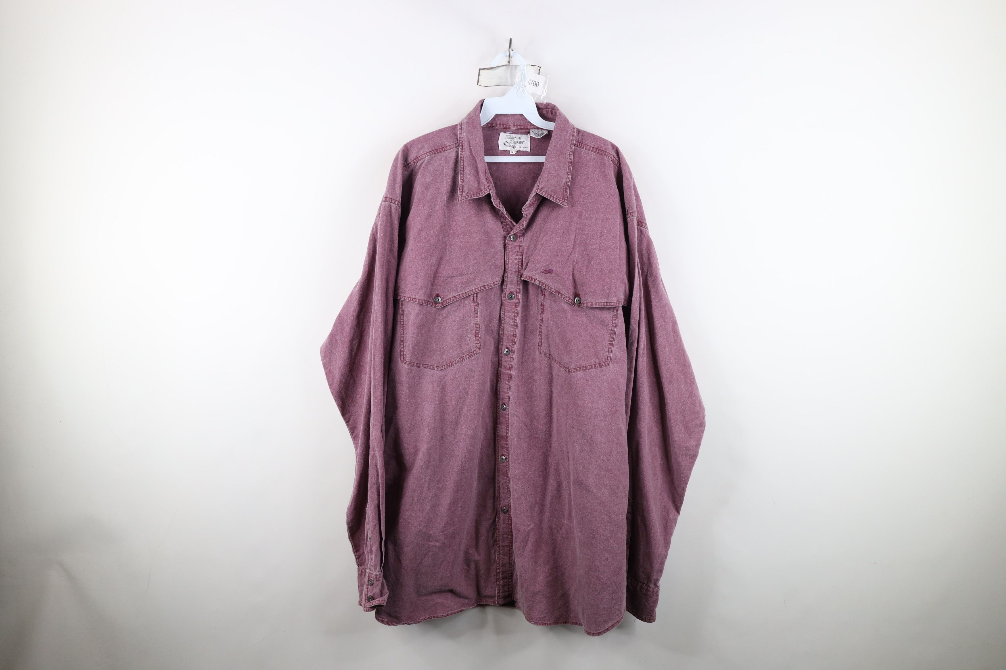 Vintage Vintage 90s Streetwear Western Duster Cowboy Button Shirt Size US XL / EU 56 / 4 - 1 Thumbnail