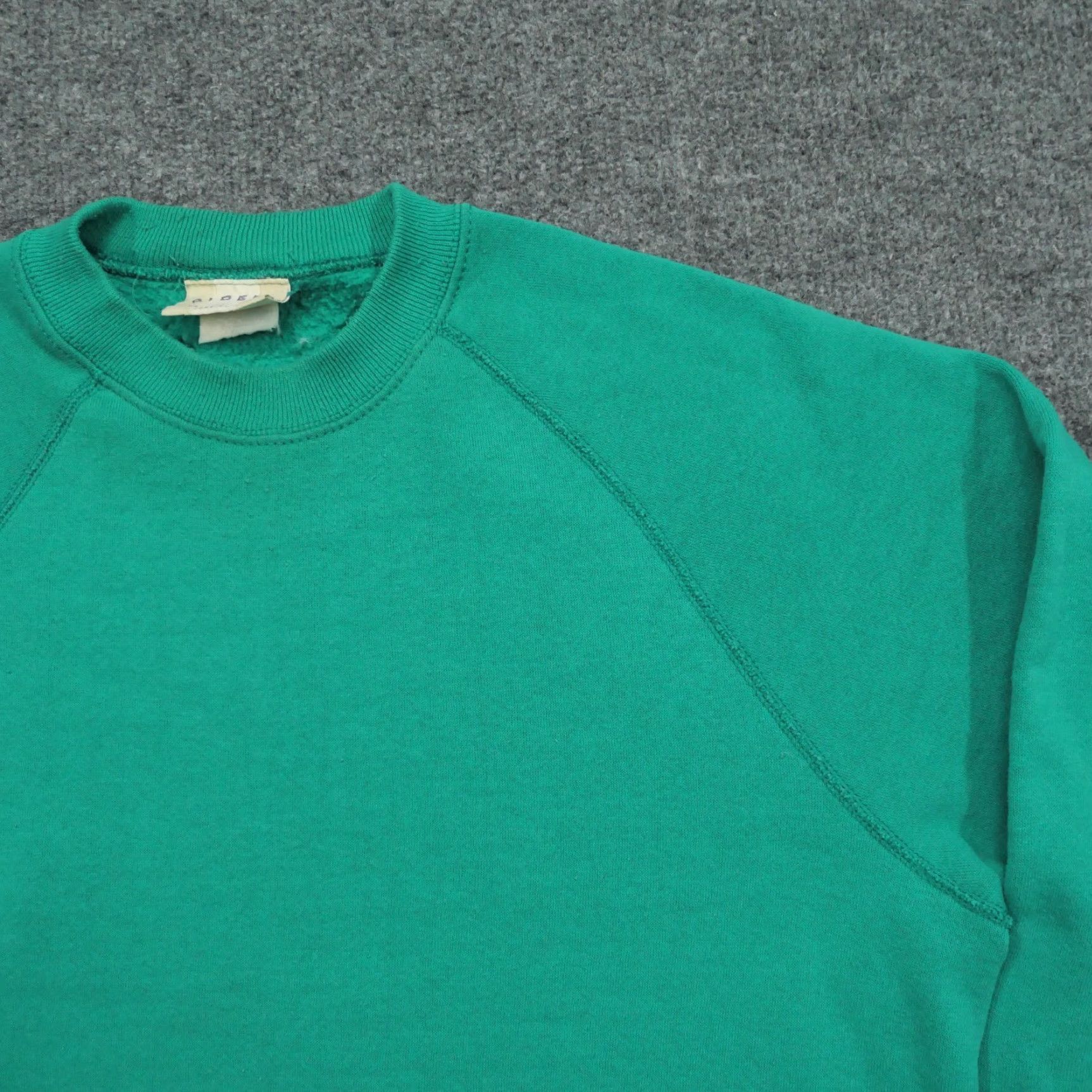 Lee VINTAGE Lee Riders Sweatshirt Womens XL Green Pullover Raglan 90s Crew Neck Cotton Blend Fleece Pullover Casual 90s Womens XL Green Lee Size XL / US 12-14 / IT 48-50 - 2 Thumbnail