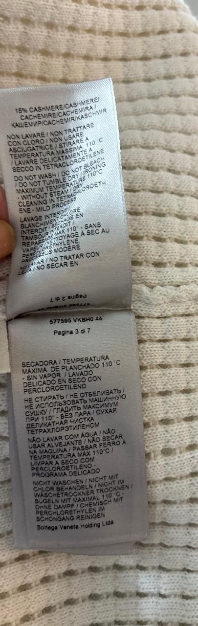 Bottega Veneta Bottega Veneta Waffle Knit Thermal Longsleeve Size US S / EU 44-46 / 1 - 6 Thumbnail