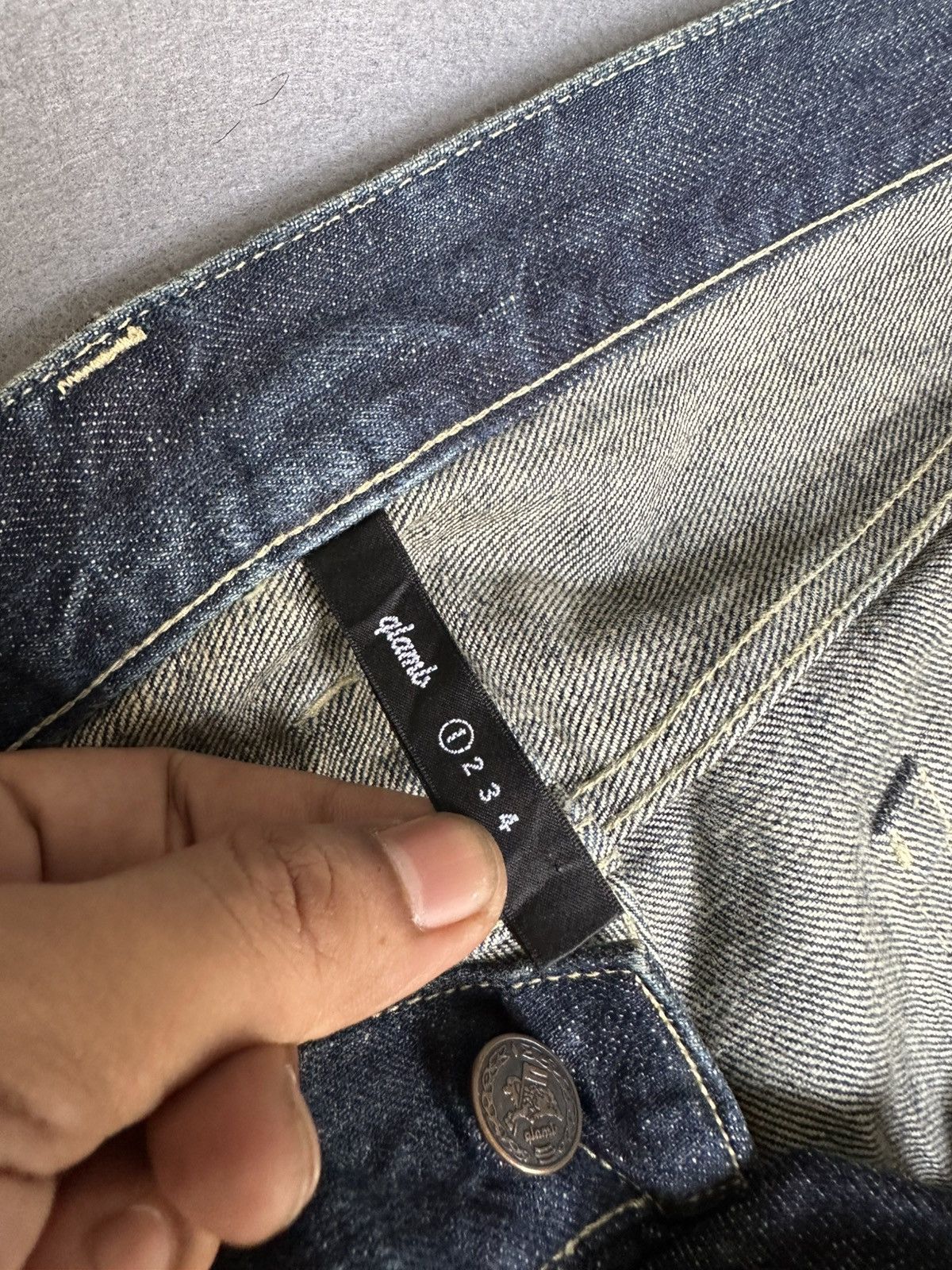 Japanese Brand Glamb Tokyo Japan Distressed Denim Size US 31 - 21 Thumbnail