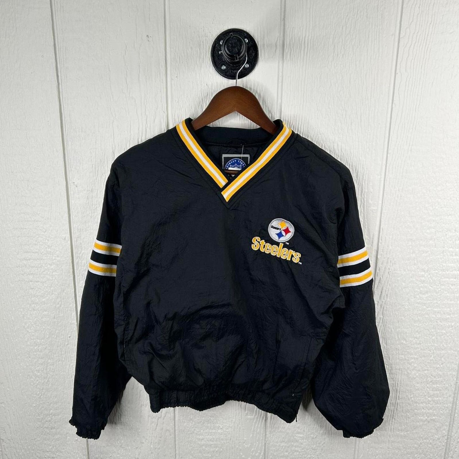 NFL Vintage 90s Pittsburgh Steelers NFL Windbreaker Womens Small Size S / US 4 / IT 40 - 1 Thumbnail