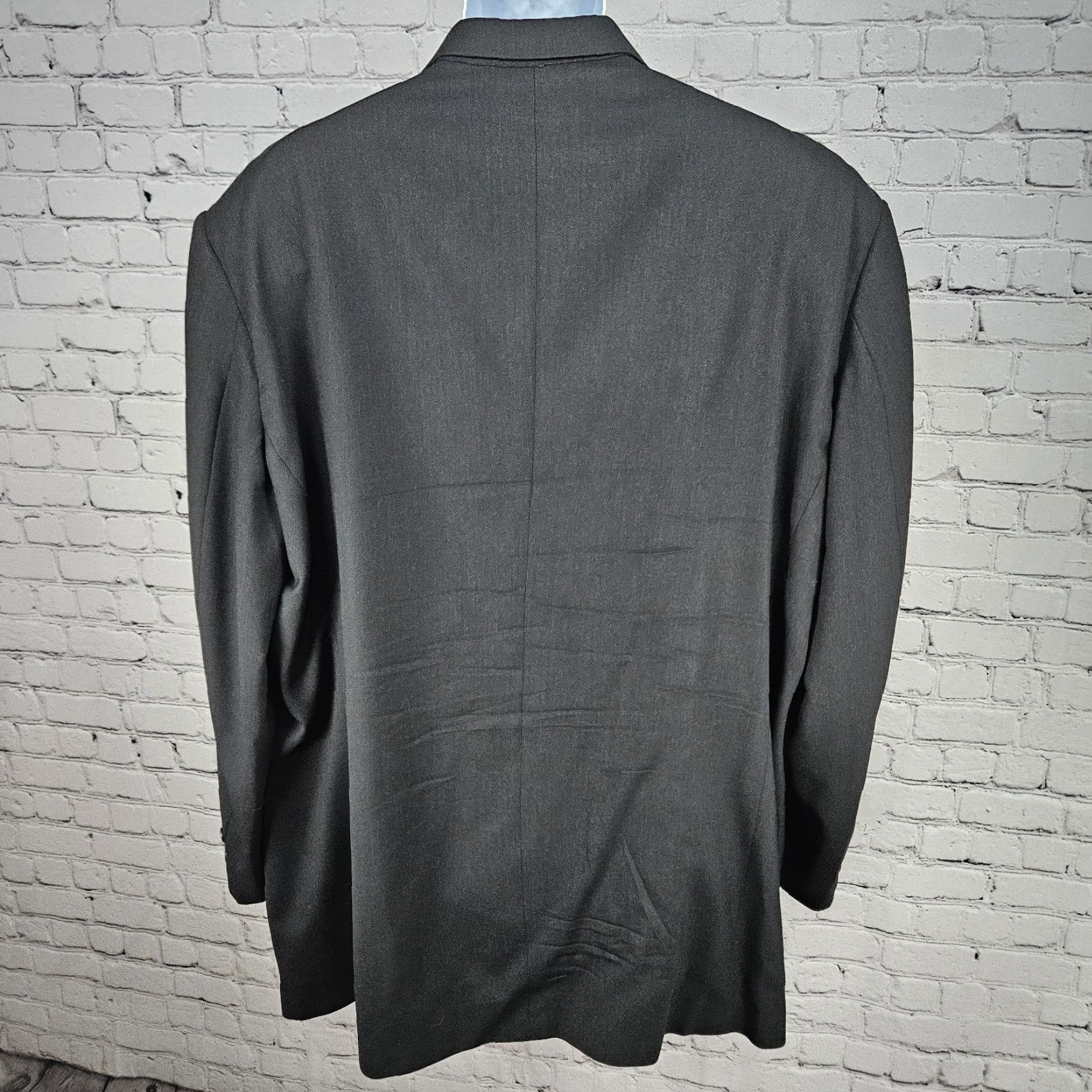 Pierre Cardin Pierre Cardin Blazer Sport Coat Notch Ventless 4 Button Wool Black 52XL Big & Tall Mens Jacket Size 52R - 2 Thumbnail