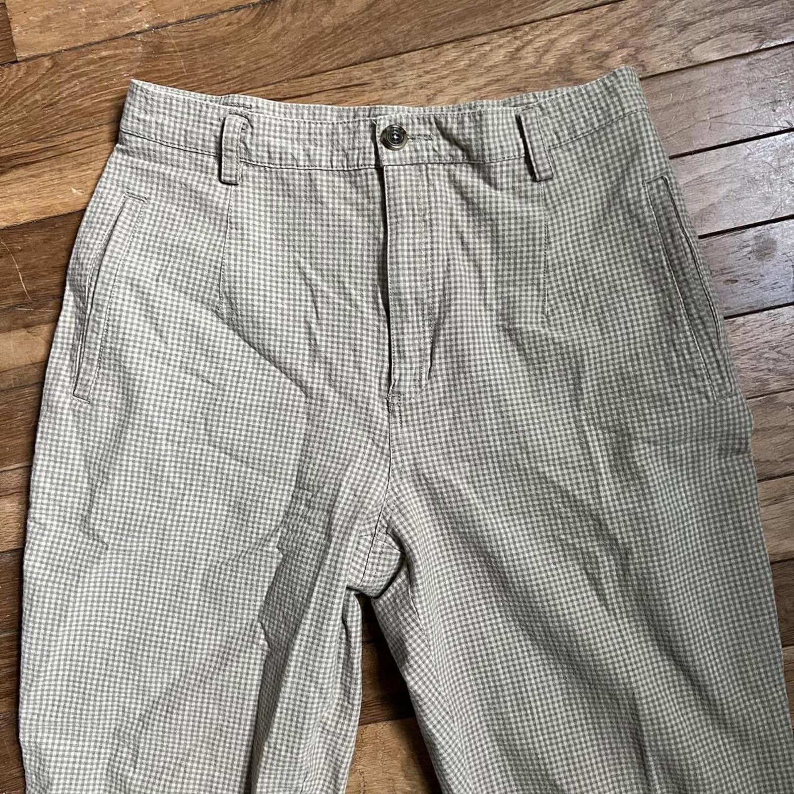 Other Tan and white checkered high waisted trousers Size 34" / US 12 / IT 48 - 6 Thumbnail