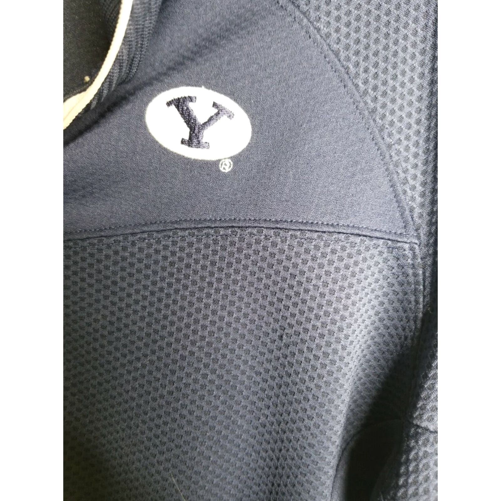 Nike VINTAGE Nike BYU Womens M Sweater Quarter Zip 1/4 Zip Mock Neck Pullover Swoosh Blue Size M / US 6-8 / IT 42-44 - 3 Thumbnail