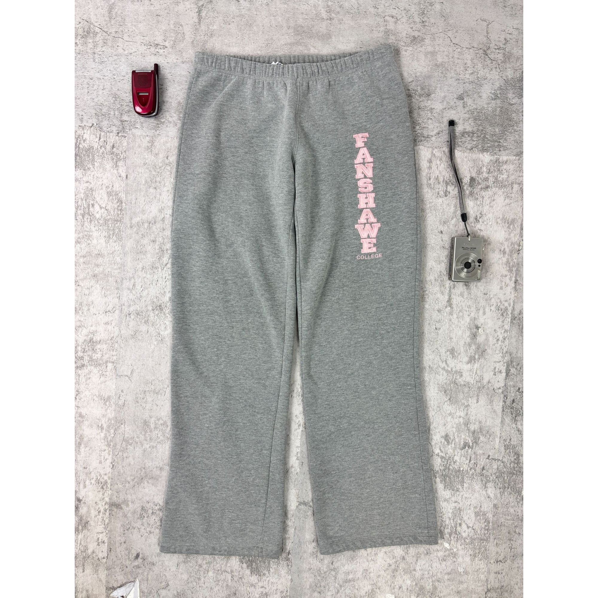 Other Vintage Fanshawe College Pink & Grey Straight Leg Sweatpants Size 30" / US 8 / IT 44 - 1 Thumbnail