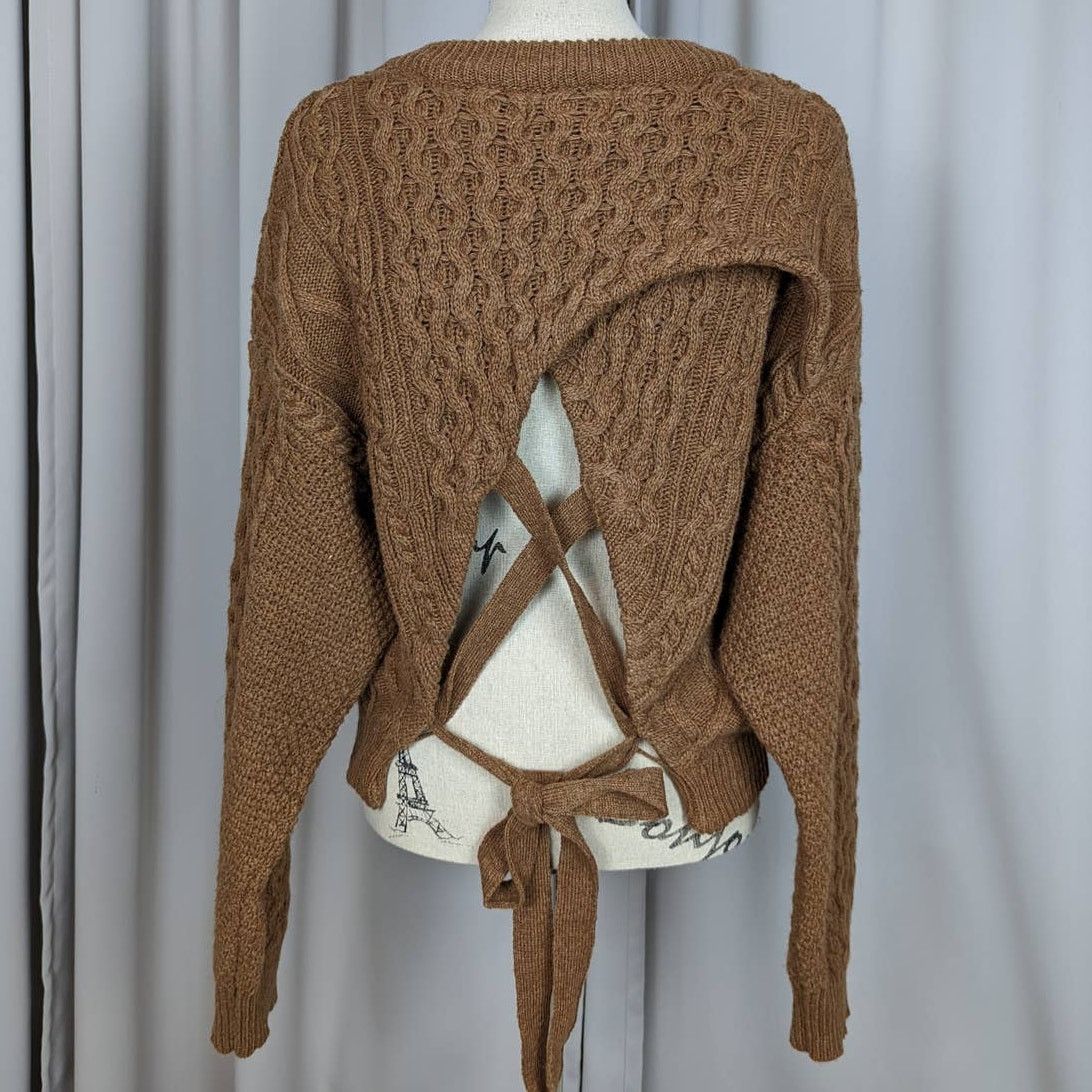 Other Beige Botany Cable Knit Wool Blend Sweater Brown Size Small Size S / US 4 / IT 40 - 2 Thumbnail