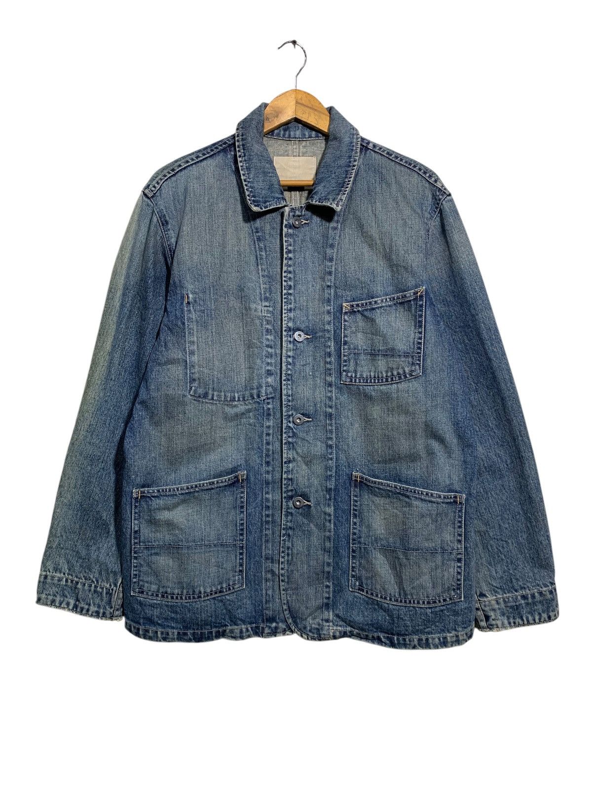 Gap 🔥GAP DENIM CHORE JACKETS TRIPLE NEEDLE Size US L / EU 52-54 / 3 - 1 Thumbnail