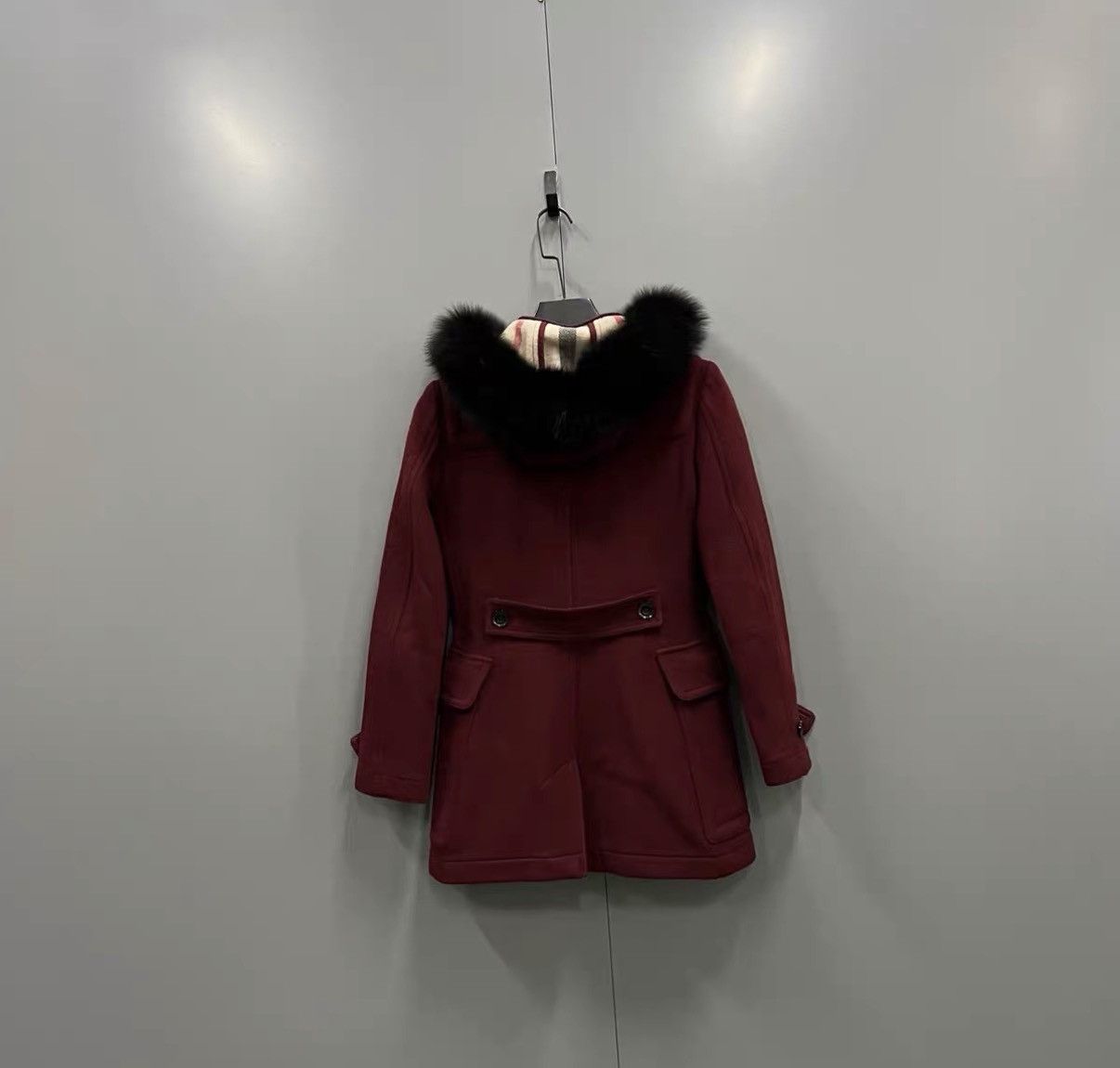 Burberry Burberry Burgundy Toggle Coat J41 Size XS / US 0-2 / IT 36-38 - 2 Thumbnail