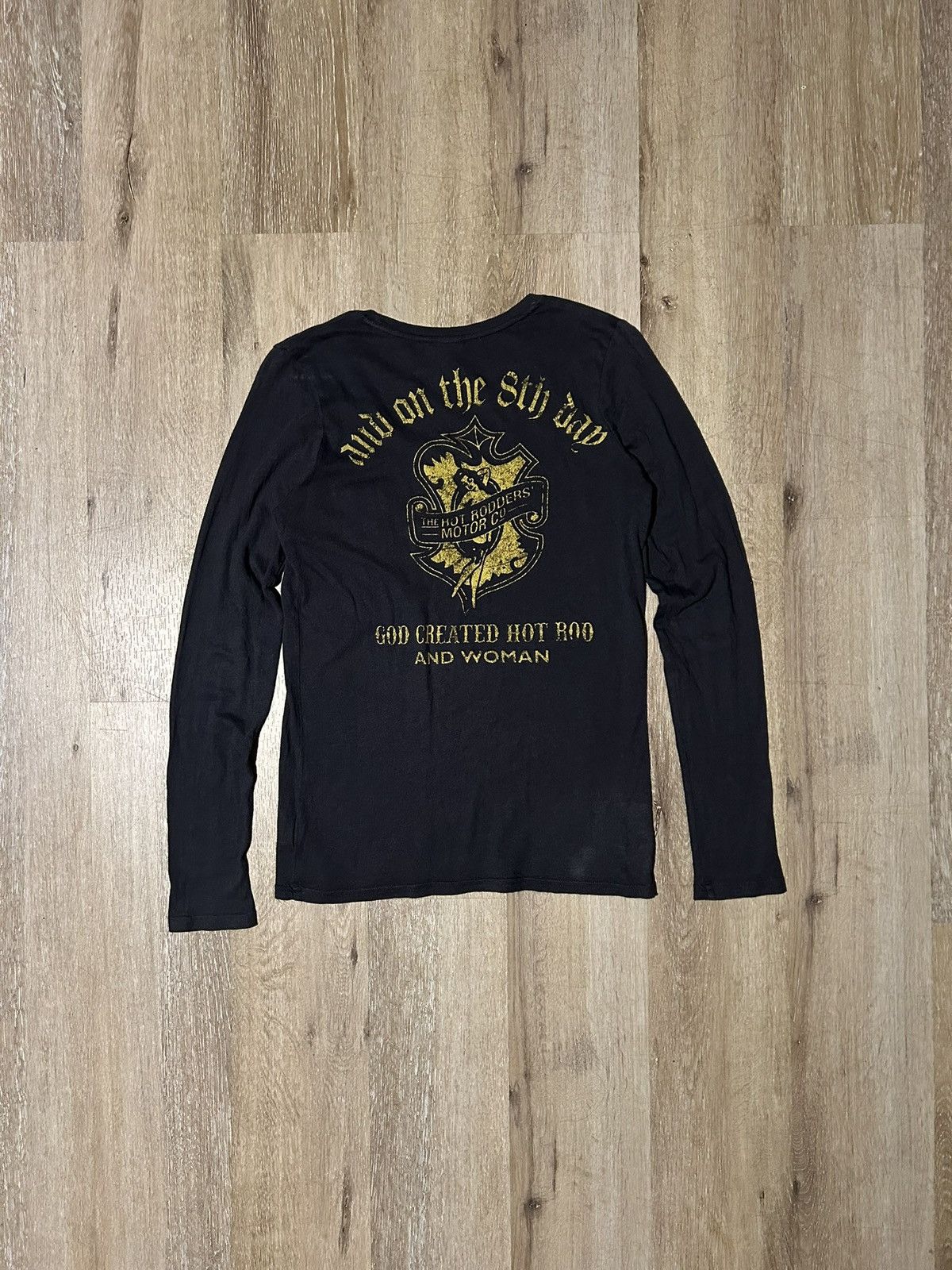 MOUSSY Vintage Japanese Brand Moussy Hot Rodders Longsleeve Shirt Size US XS / EU 42 / 0 - 5 Thumbnail