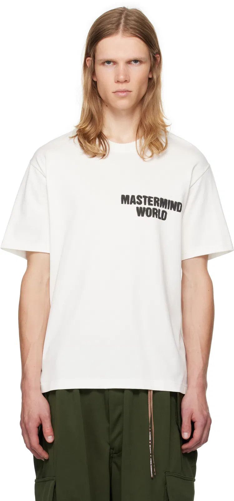 Mastermind Japan o1h1sh11224 Spray Paint Tee in White Size US M / EU 48-50 / 2 - 2 Thumbnail