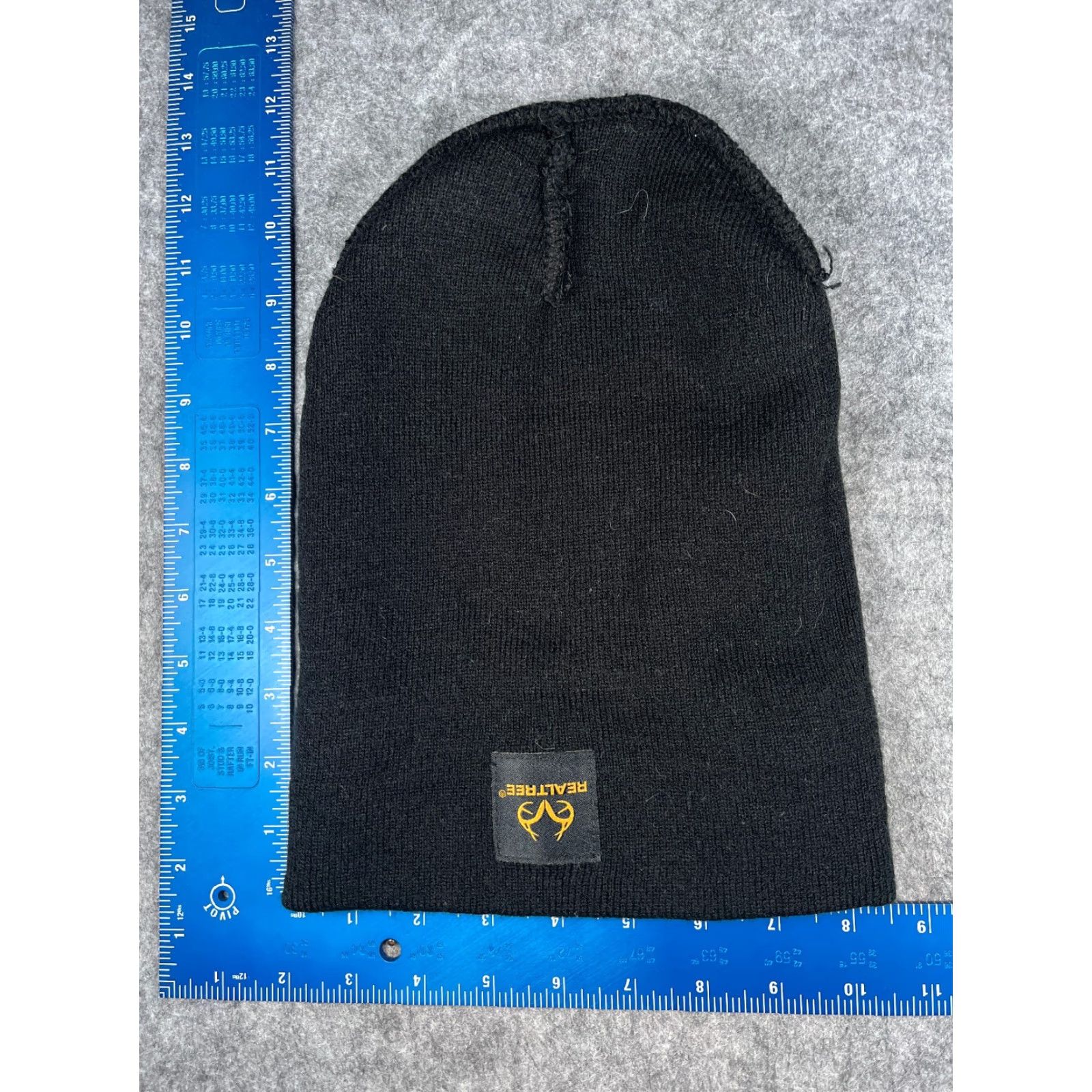 Realtree Realtree Beanie Hat Adult One Size Black Knit 100% Acrylic Fish Hunting Camping Ski Logo Size ONE SIZE - 5 Thumbnail