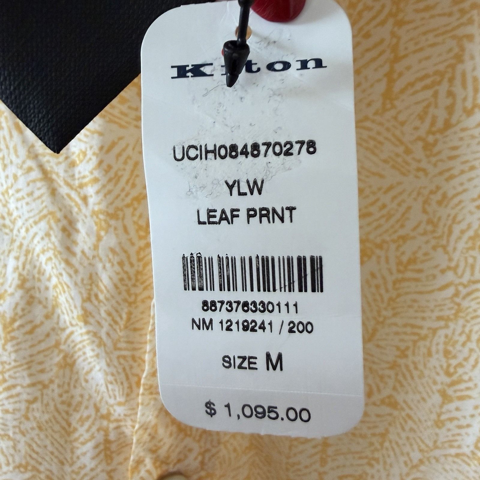 Kiton NWT Kiton Shirt Men’s Yellow Leaf Print Sz M 100% Authentic Size US M / EU 48-50 / 2 - 4 Thumbnail