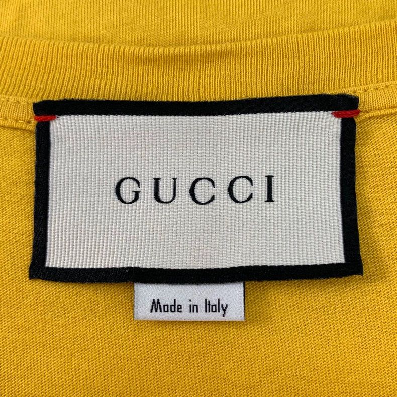 Gucci Gucci Yellow pattern printed round-neck cotton short-sleeve Size US S / EU 44-46 / 1 - 5 Thumbnail
