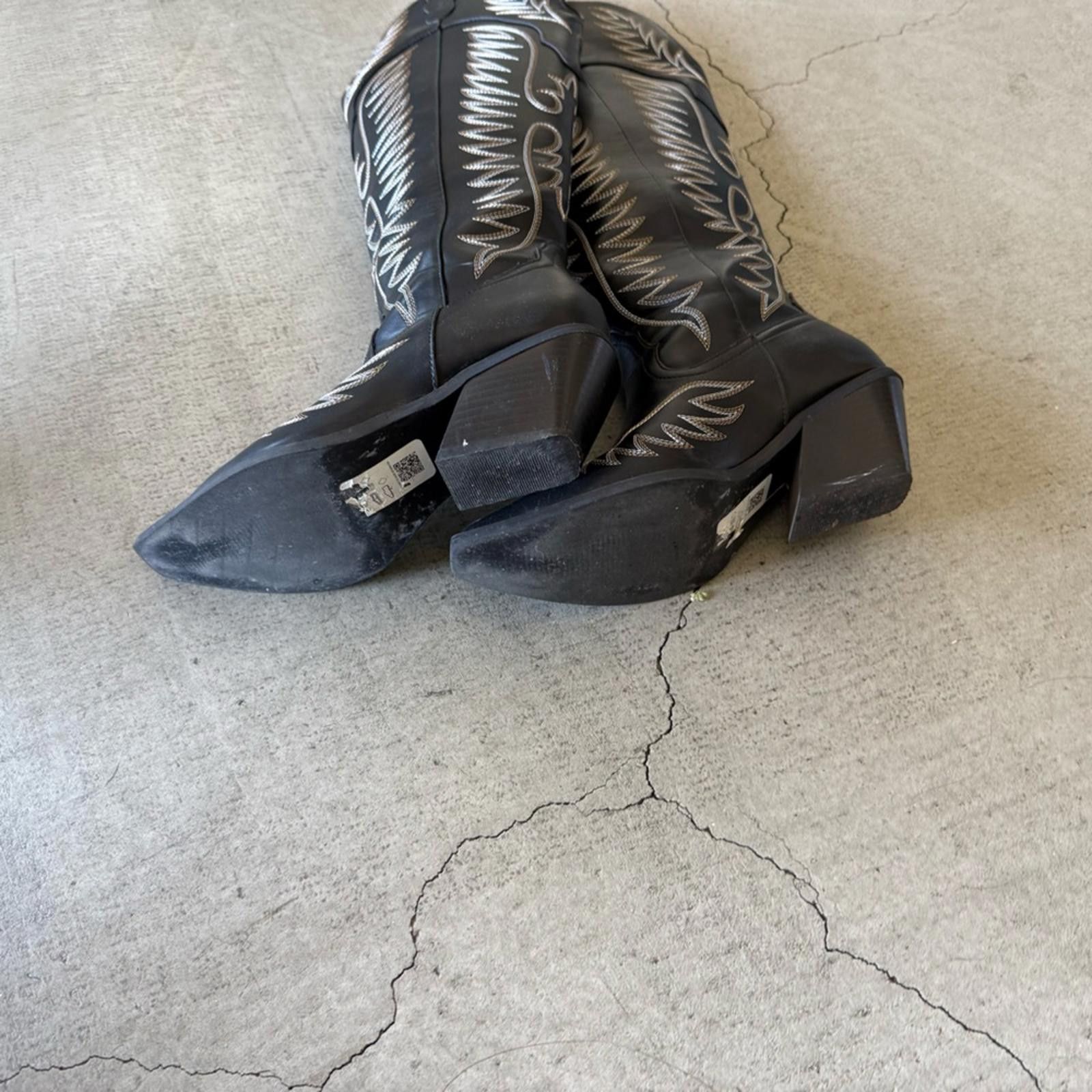 Asos ASOS DESIGN / Chester contrast stitch western knee boot Size US 6 / IT 36 - 10 Thumbnail