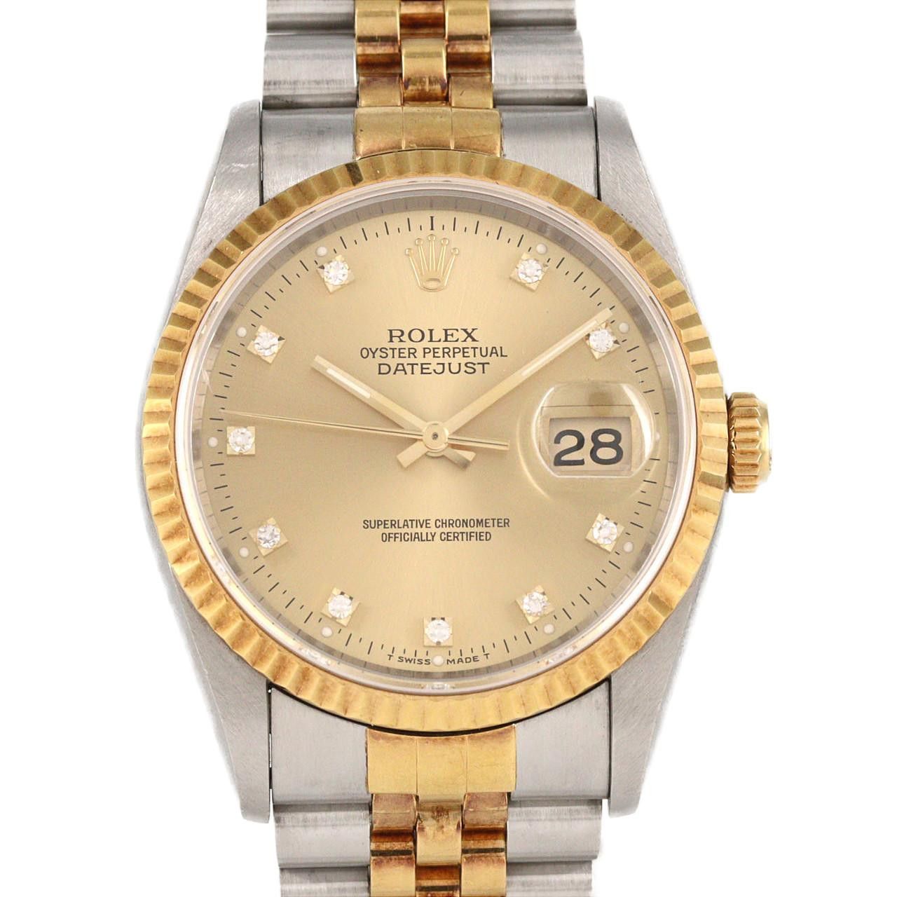 Rolex Rolex Rolex Datejust Stainless Steel Yellow Gold Automatic Metal Automatic 16233G DUTY FREE for USA Size ONE SIZE - 1 Thumbnail