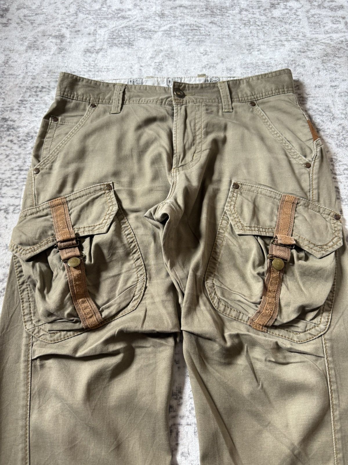 Edwin Edwin XV Bush Pocket Spiral Leg Linen Cargo Pants Size US 32 / EU 48 - 3 Thumbnail