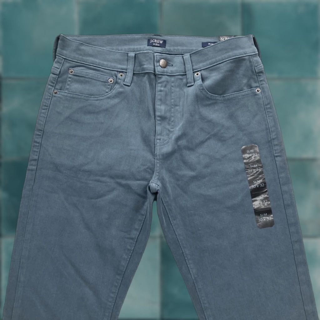 J.Crew J.CREW Slim fit Garment Dyed Five Pocket Pants Mens 30x32 Blue Gray Stretch NWT Pants Mens Slim fit Five Pocket Blue Gray NWT Size US 30 / EU 46 - 1 Thumbnail