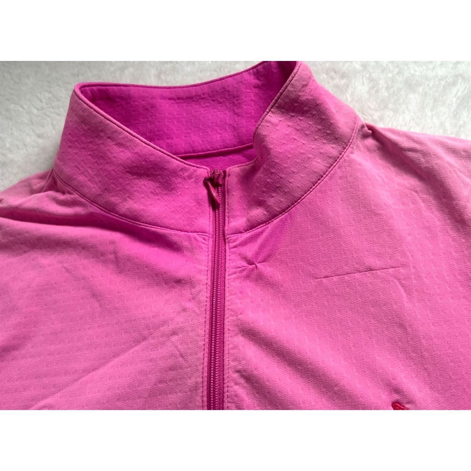 Vintage Ibkul Womens Pink Long Sleeve 1/4 Zip Pullover Medium Kapalua & Team Play Logos Size M / US 6-8 / IT 42-44 - 7 Thumbnail