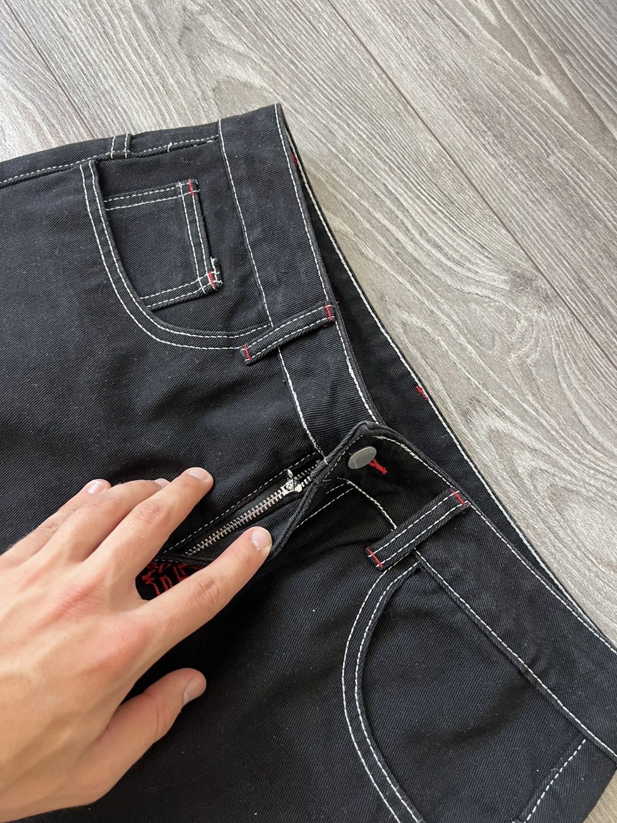 Other Avant Garde Opium Black Denim HCH Heaven Knit Japan Jeans Size US 34 / EU 50 - 8 Thumbnail