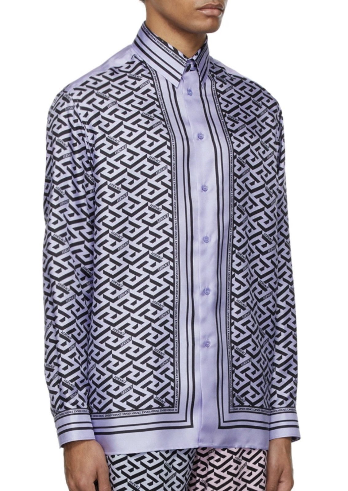 Versace Silk Signature Long Sleeve Shirt size44 Size US S / EU 44-46 / 1 - 1 Thumbnail
