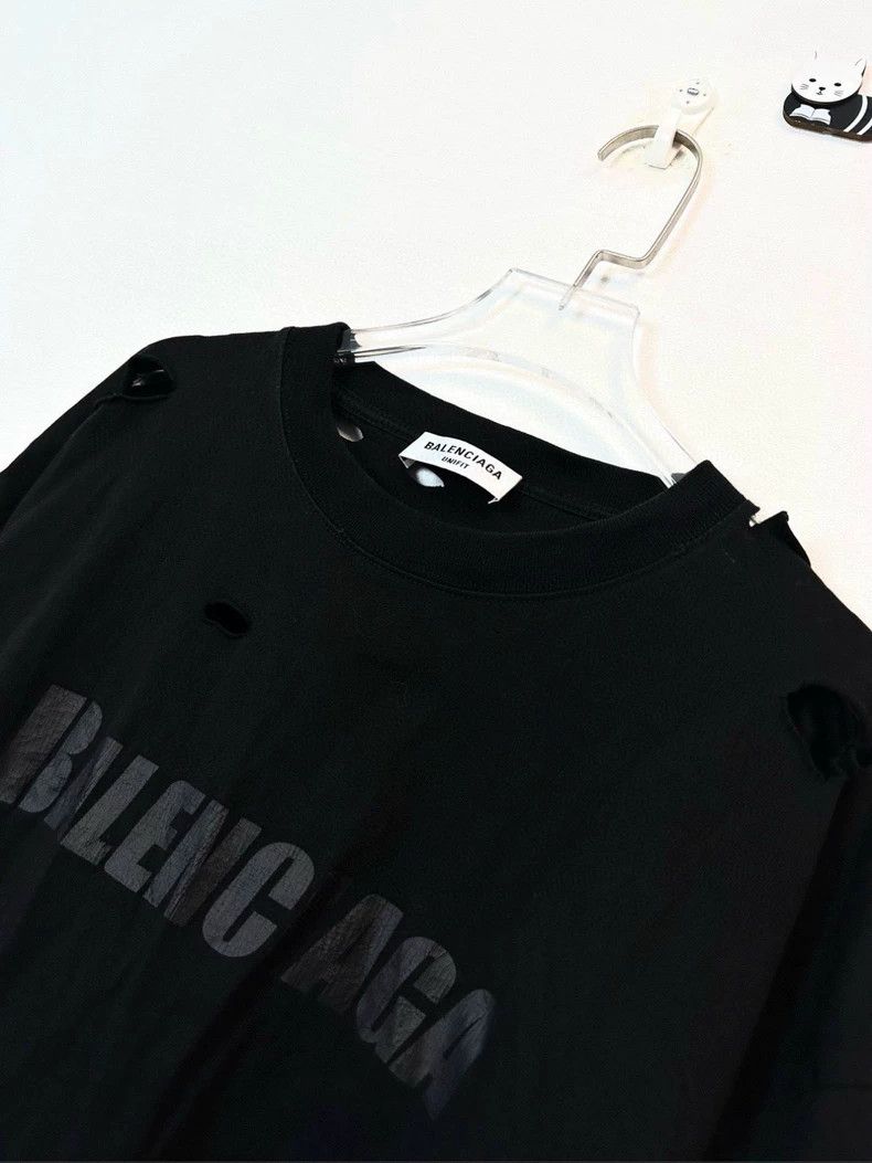 Balenciaga Balenciaga Black letter logo havoc short sleeve 2502-Nextar Size US M / EU 48-50 / 2 - 2 Thumbnail
