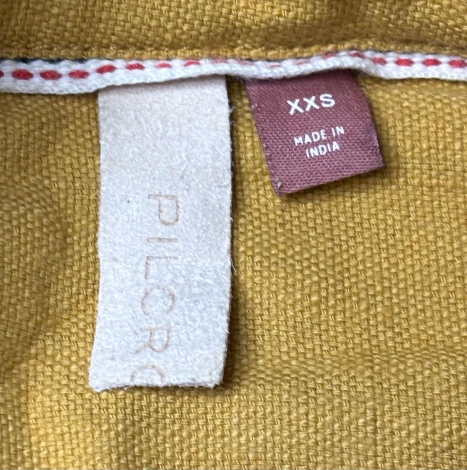 Other Anthropologie Pilcro Mini Shirt Dress Linen Blend Yellow XXS Size XS / US 0-2 / IT 36-38 - 2 Thumbnail