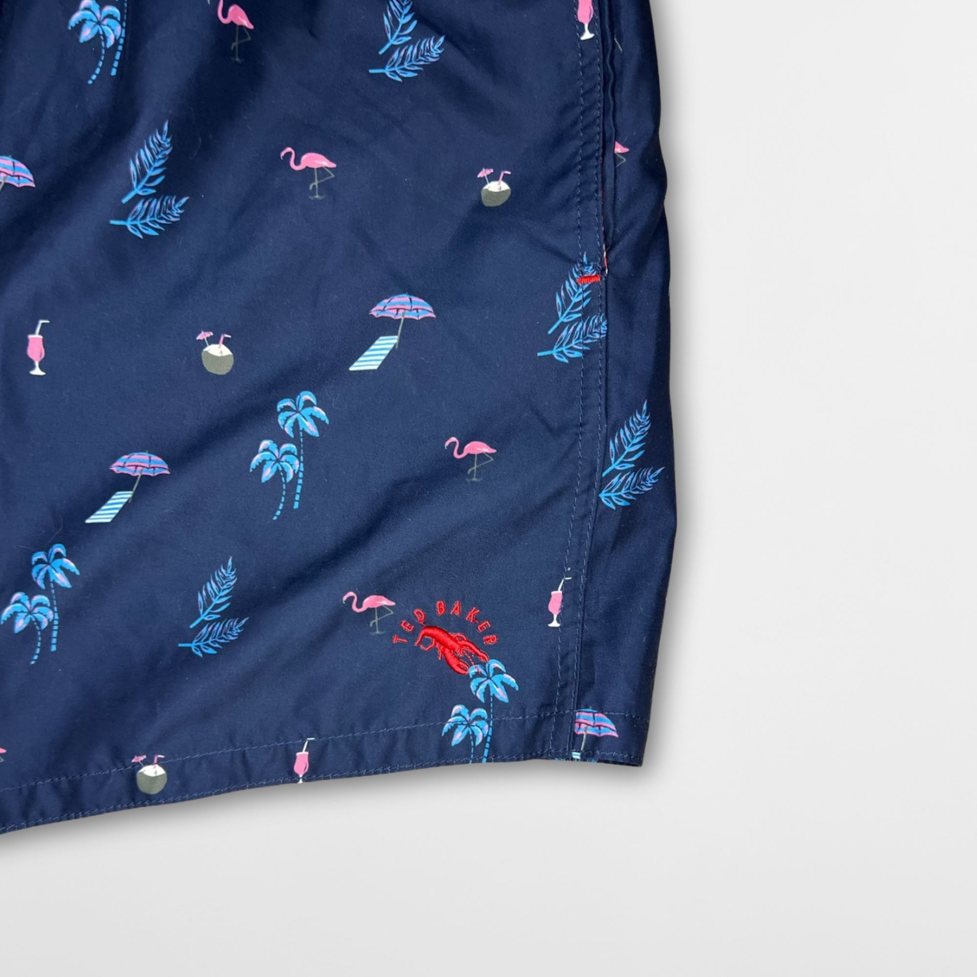 Ted Baker Ted Baker Mens The Worlds Your Lobster Swim Shorts Navy Blue Size US 32 / EU 48 - 6 Thumbnail