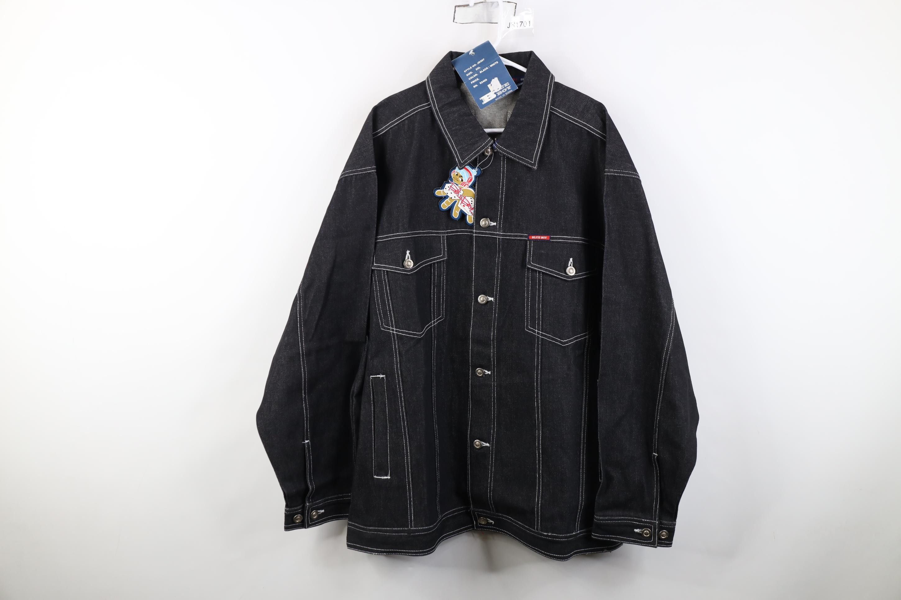 Vintage Deadstock Vtg 90s Streetwear Rap DJ Denim Trucker Jacket Size US XXL / EU 58 / 5 - 1 Thumbnail
