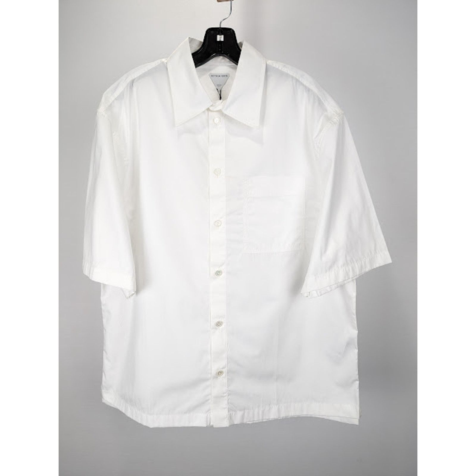 Bottega Veneta o1rshd1 Classic Cotton Poplin Shirt in White Size US M / EU 48-50 / 2 - 1 Thumbnail