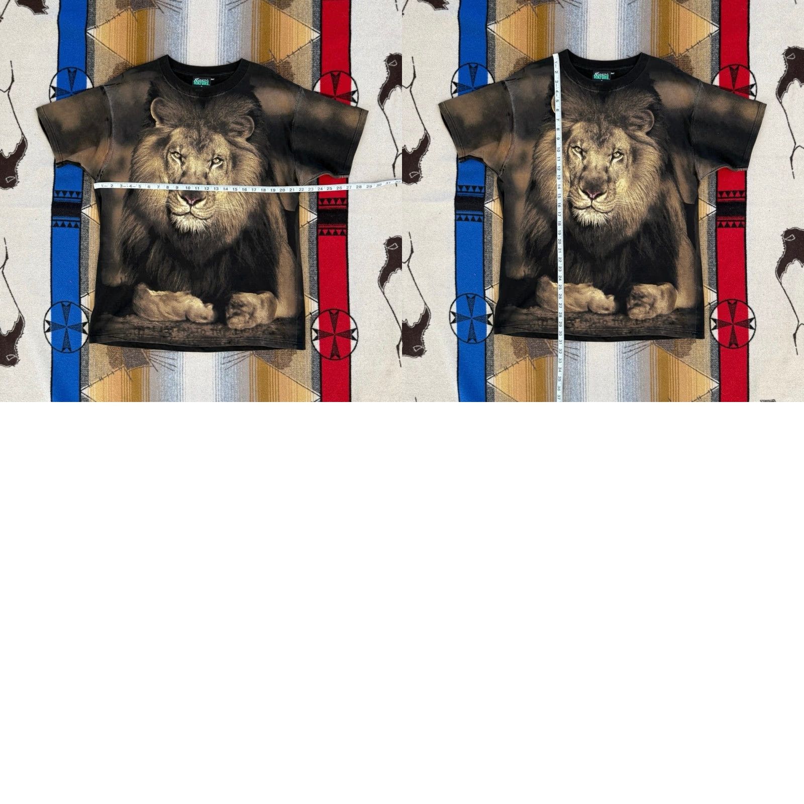 Vintage VINTAGE Radical Nature Lion Animal All Over Print T-Shirt XL Men Black 90s Outdoor Nature AOP Size US XL / EU 56 / 4 - 8 Thumbnail