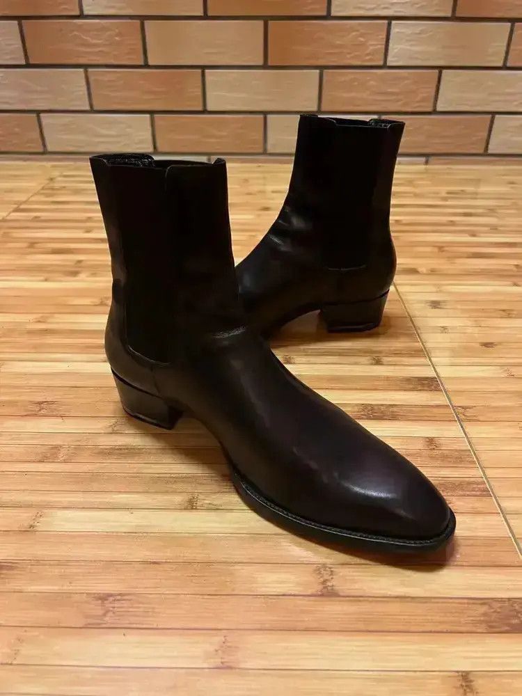 d*3様 saint laurent paris boots 13aw Saint Laurent Paris FW13 Wyatt Harness Boot in Black Suede