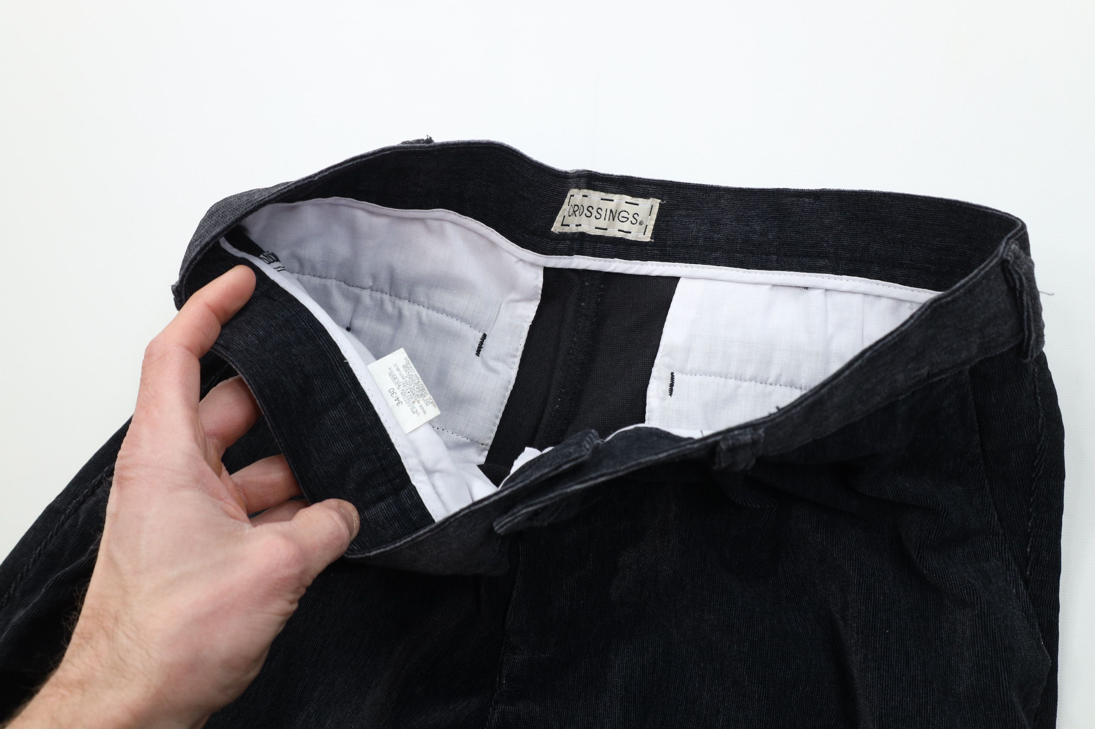 Vintage Vintage 90s Streetwear Wide Leg Corduroy Chino Pants Gray Size US 34 / EU 50 - 9 Thumbnail
