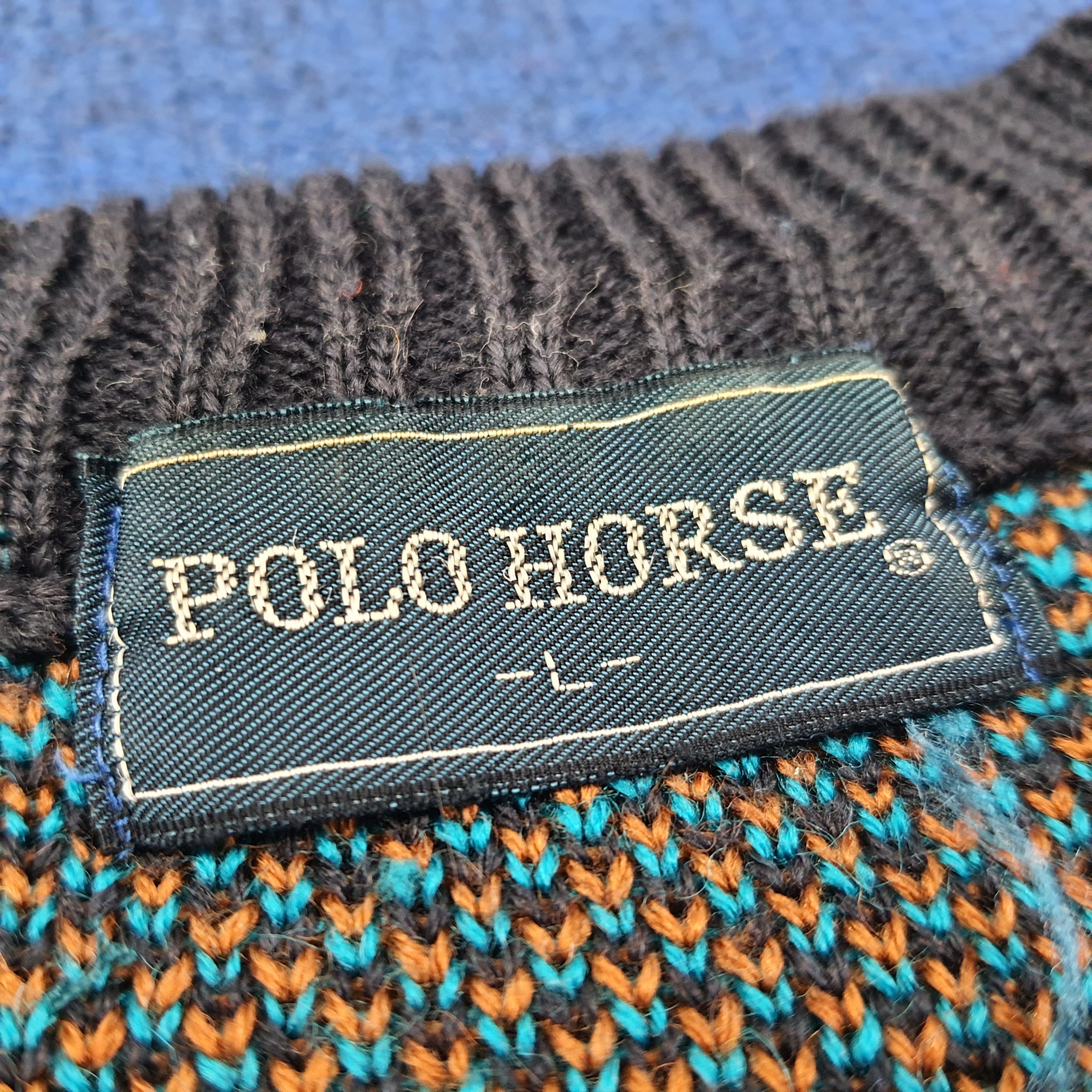 Designer × Vintage Vintage Polo Horse Knitted Sweatshirt Knitwear C220N20 Size US M / EU 48-50 / 2 - 4 Thumbnail
