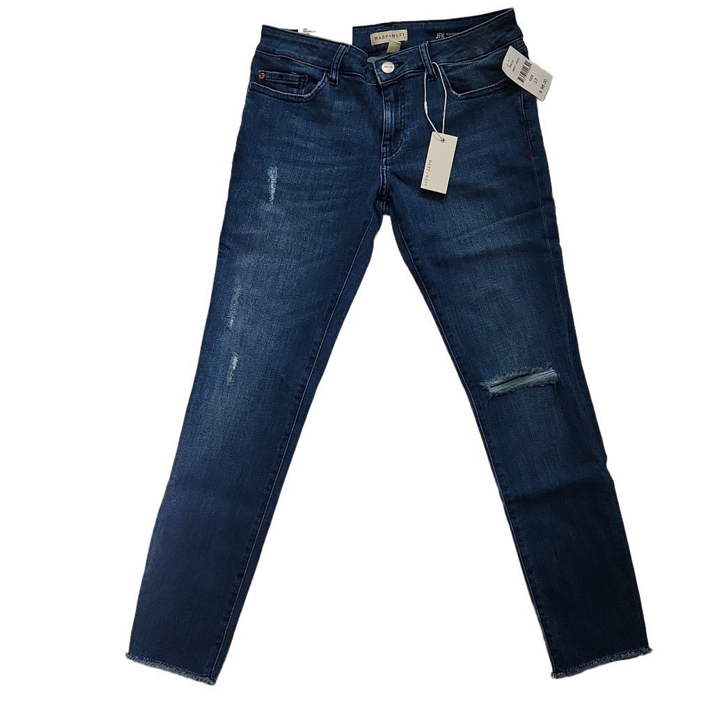 Warpweft Company Warp + Weft Ladies Waist Size 27 JFK New York City Blue Dist Size 27" / US 4 / IT 40 - 1 Thumbnail