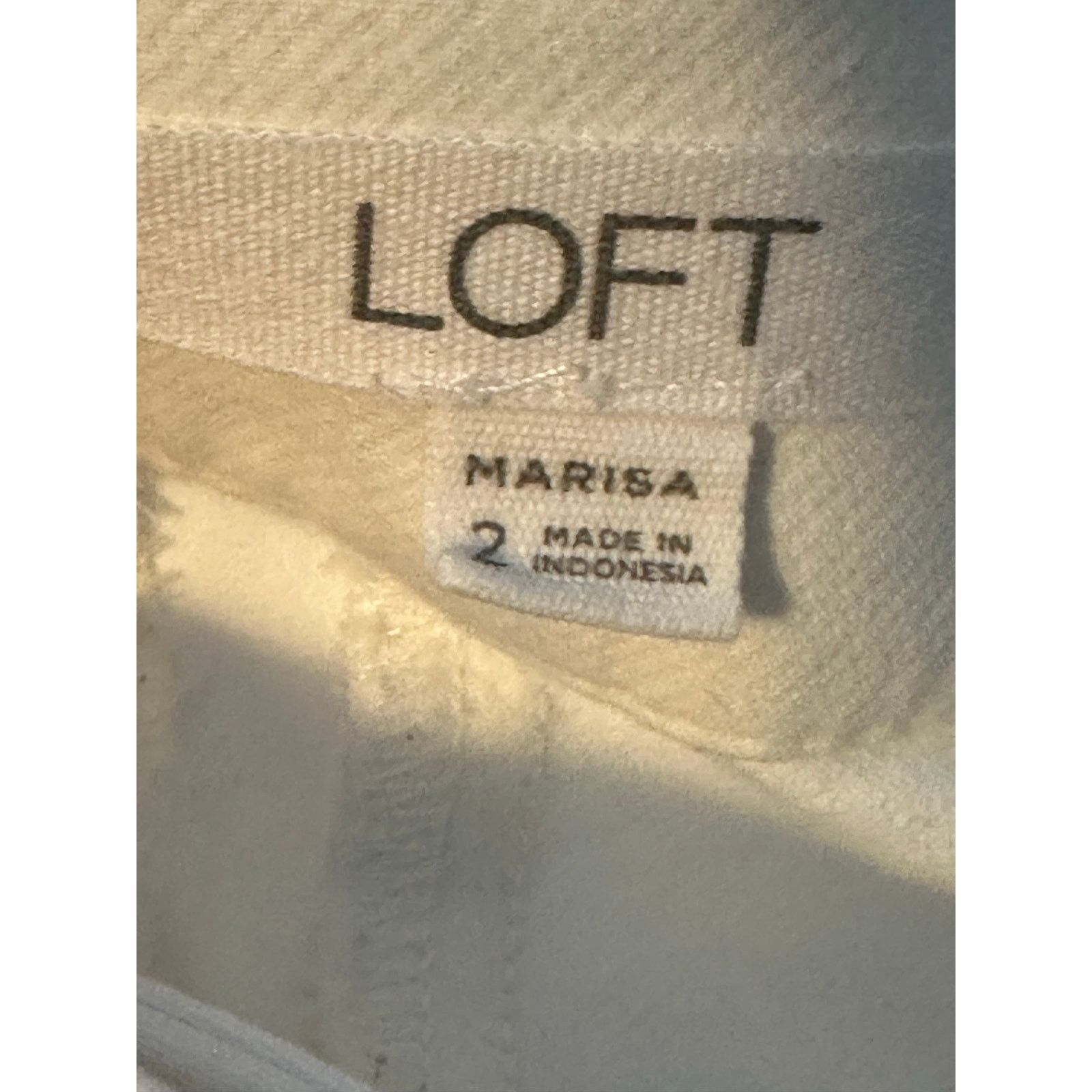 Loft Loft Marissa white low rise cropped pants size 2 Size 26" / US 2 / IT 38 - 3 Thumbnail