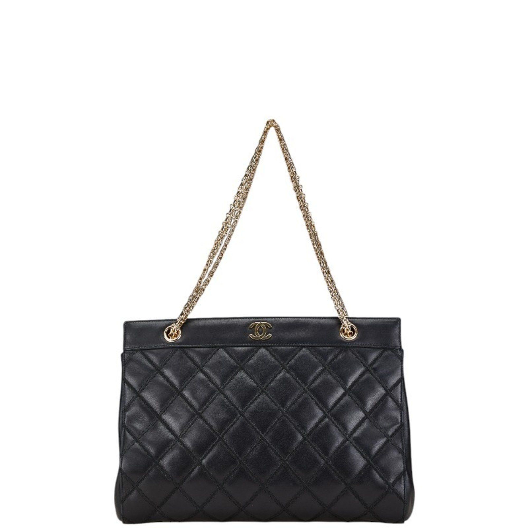Chanel CHANEL Bicolor Coco Mark Chain Shoulder Bag in Black Leather for Women Size ONE SIZE - 1 Thumbnail