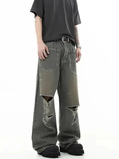 Japanese Brand × Jean Distressed Stack Denim Jeans Size US 30 / EU 46 - 3 Thumbnail